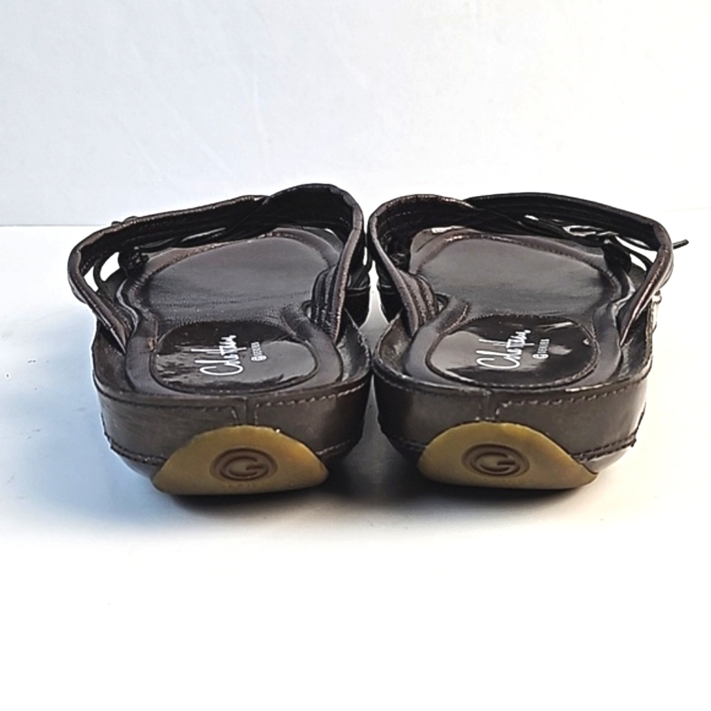 Cole Haan Brown Sandals with Crisscross Straps and Contoured Footbed - Picture 8 of 16